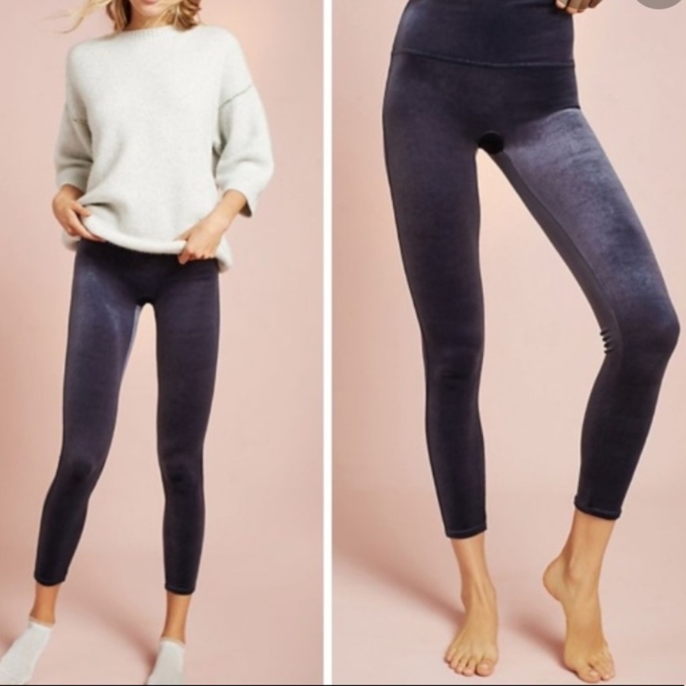 Spanx Blue Velvet Leggings